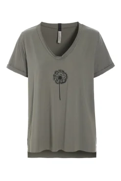 V-NECK TEE FLOWER